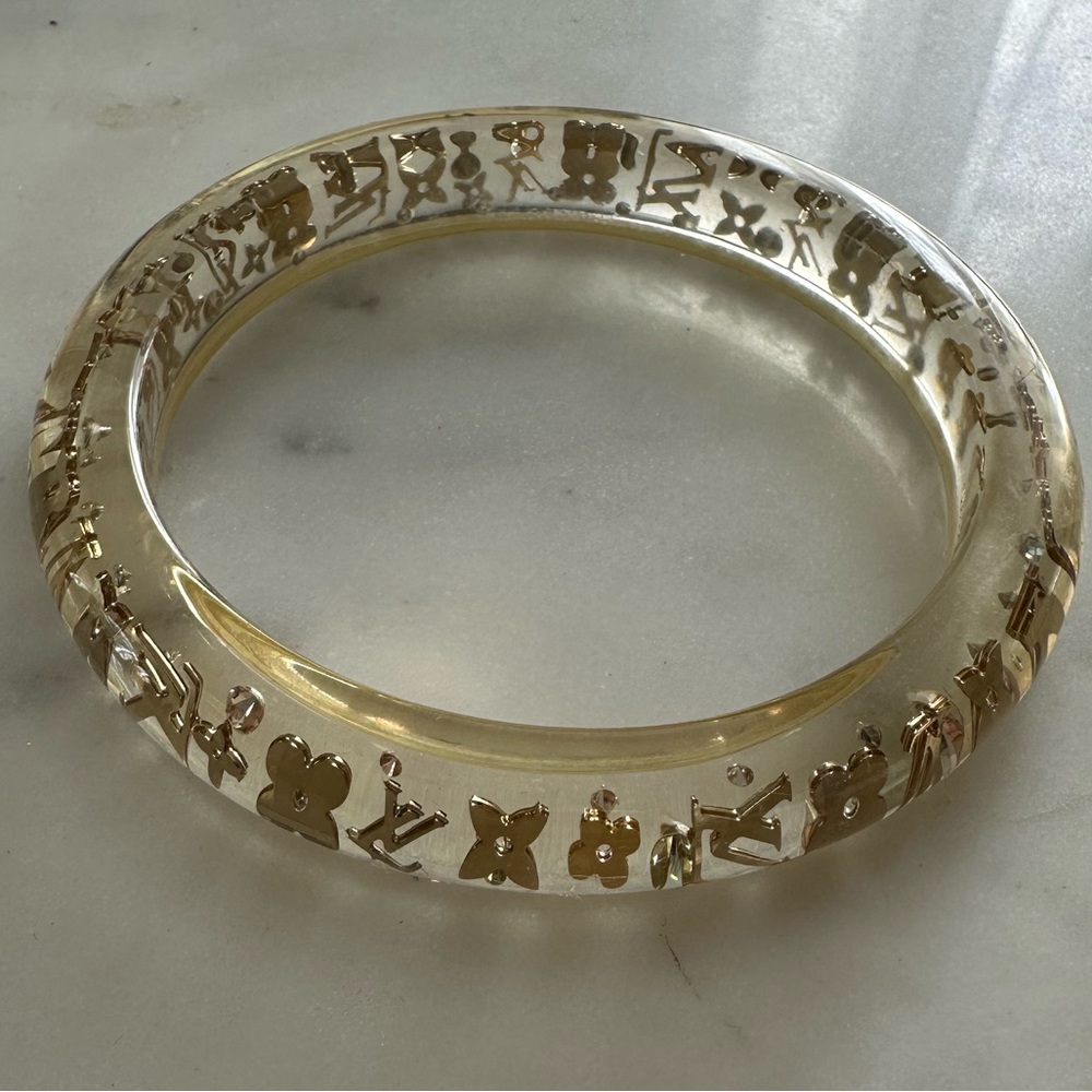 Louis Vuitton Crystal and Resin Inclusion Bangle
